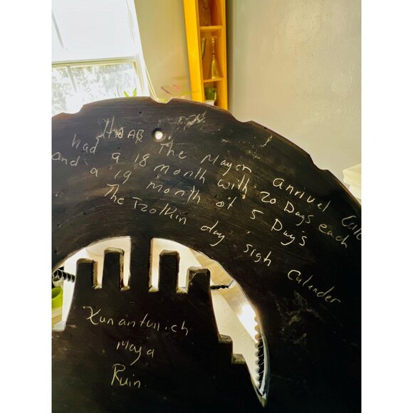 Handmade Mayan Calendar Wall Art | Signed Belize Ceramic by Edwin Camal - Picture 5 of 8